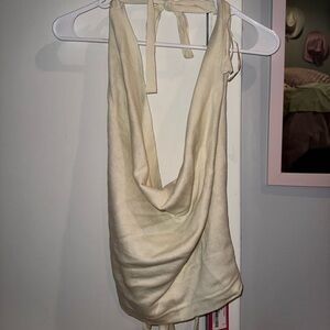 NWT Edikted Cowl Neck Tan Tank size L